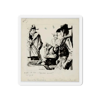 More Dust, Rider on Buckskin (Collins Wild West Club, 1957) (Magazine Illustration) Refrigerator Magnet 5 Inch - The Sticker Space