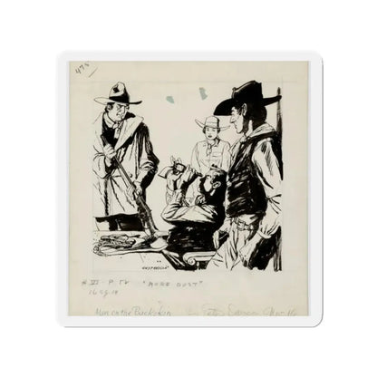 More Dust, Rider on Buckskin (Collins Wild West Club, 1957) (Magazine Illustration) Refrigerator Magnet - The Sticker Space