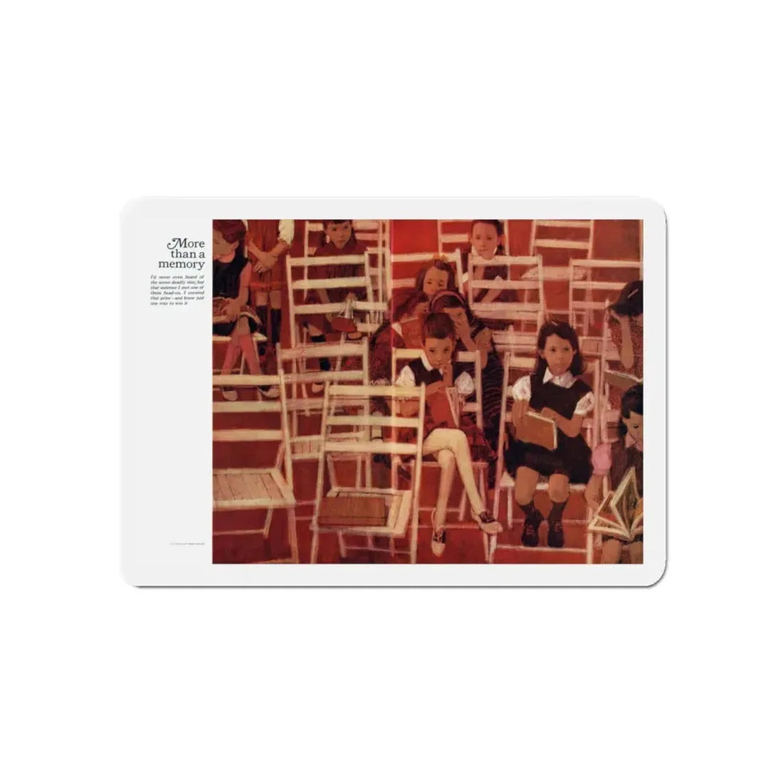 More Than a Memory, Redbook, June 1964 (Magazine Illustration) Refrigerator Magnet 6 Inch - The Sticker Space