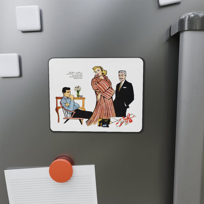 More Than Mink, Redbook illustration, January 1957 (Magazine Illustration) Refrigerator Magnet-The Sticker Space