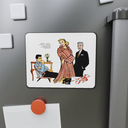 More Than Mink, Redbook illustration, January 1957 (Magazine Illustration) Refrigerator Magnet-The Sticker Space