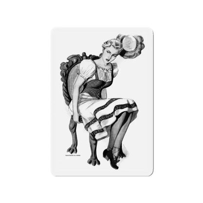 More Women in Hitler's Life, Liberty magazine, December 13, 1941 (Magazine Illustration) Refrigerator Magnet 2 Inch - The Sticker Space