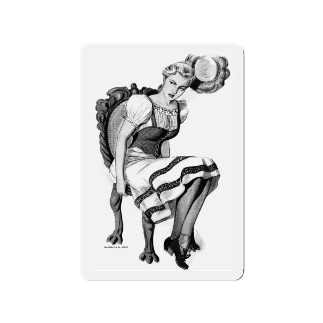 More Women in Hitler's Life, Liberty magazine, December 13, 1941 (Magazine Illustration) Refrigerator Magnet - The Sticker Space