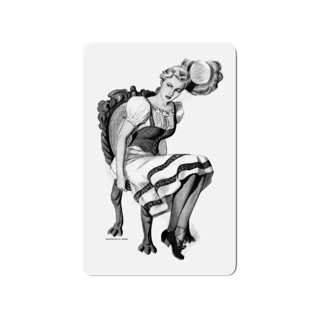 More Women in Hitler's Life, Liberty magazine, December 13, 1941 (Magazine Illustration) Refrigerator Magnet - The Sticker Space