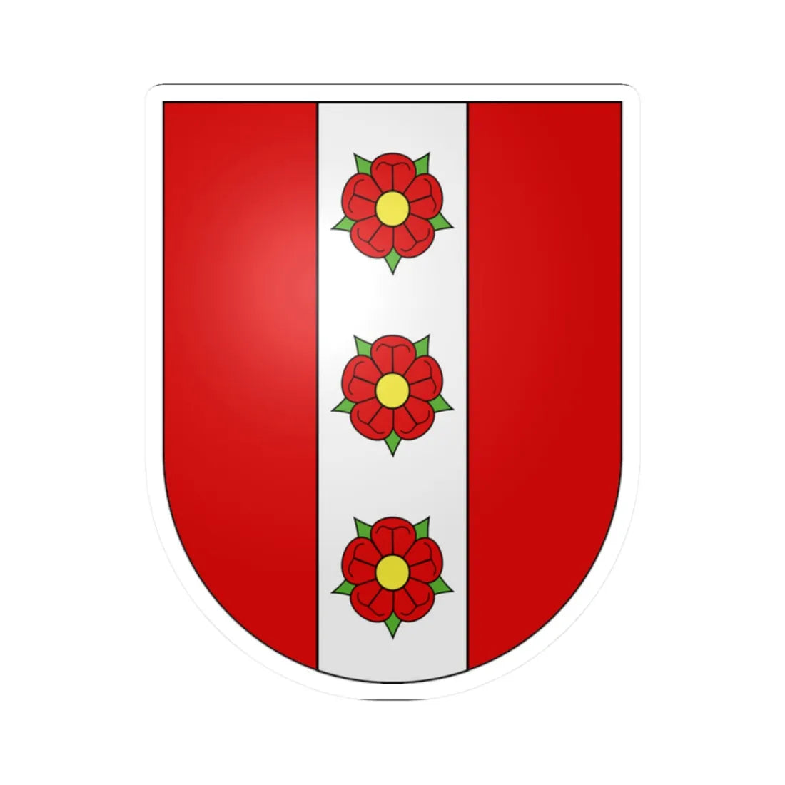 Morens-coat of arms (Switzerland) (Coat of Arms) STICKER Vinyl Kiss-Cut Decal 2 Inch White - The Sticker Space