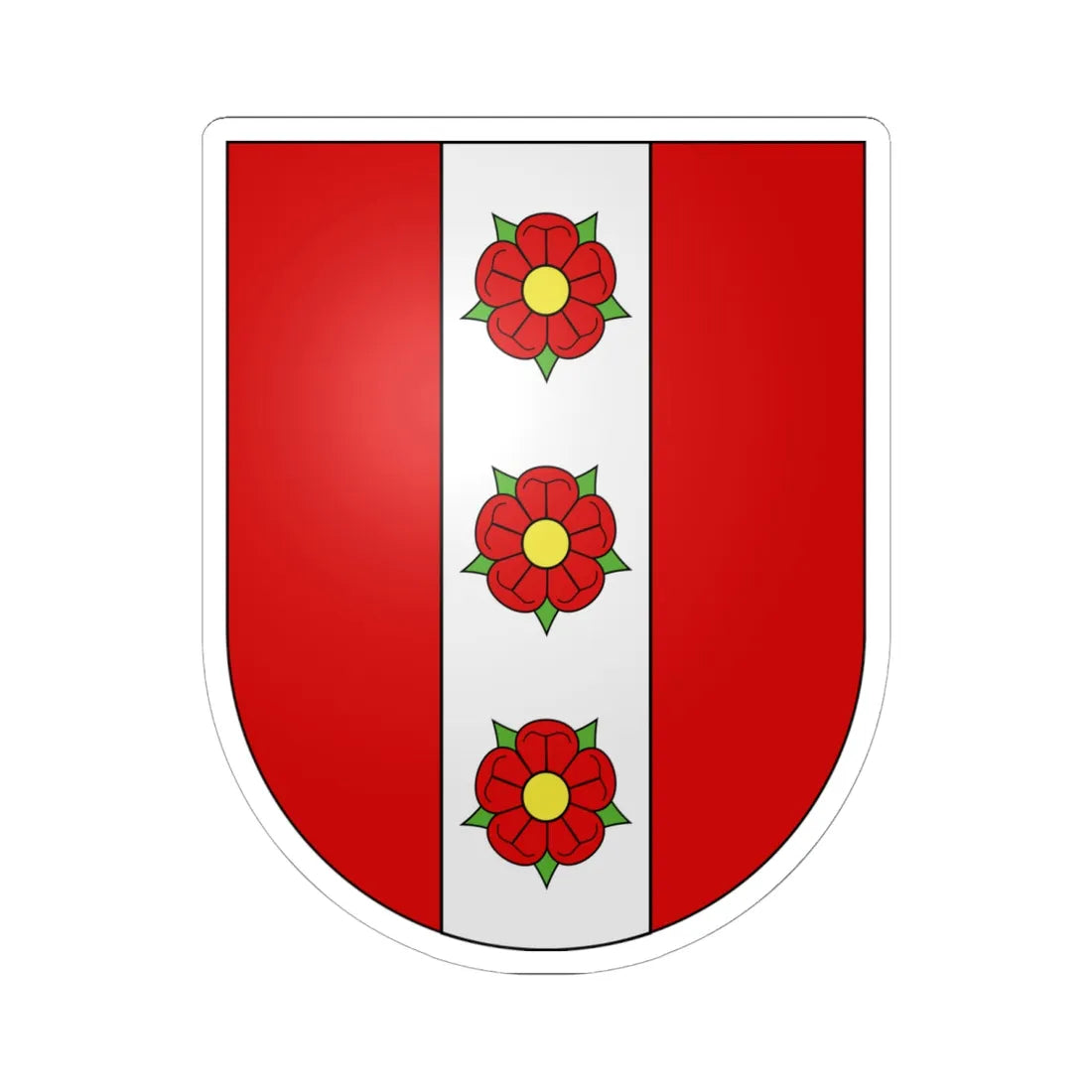 Morens-coat of arms (Switzerland) (Coat of Arms) STICKER Vinyl Kiss-Cut Decal 6 Inch White - The Sticker Space