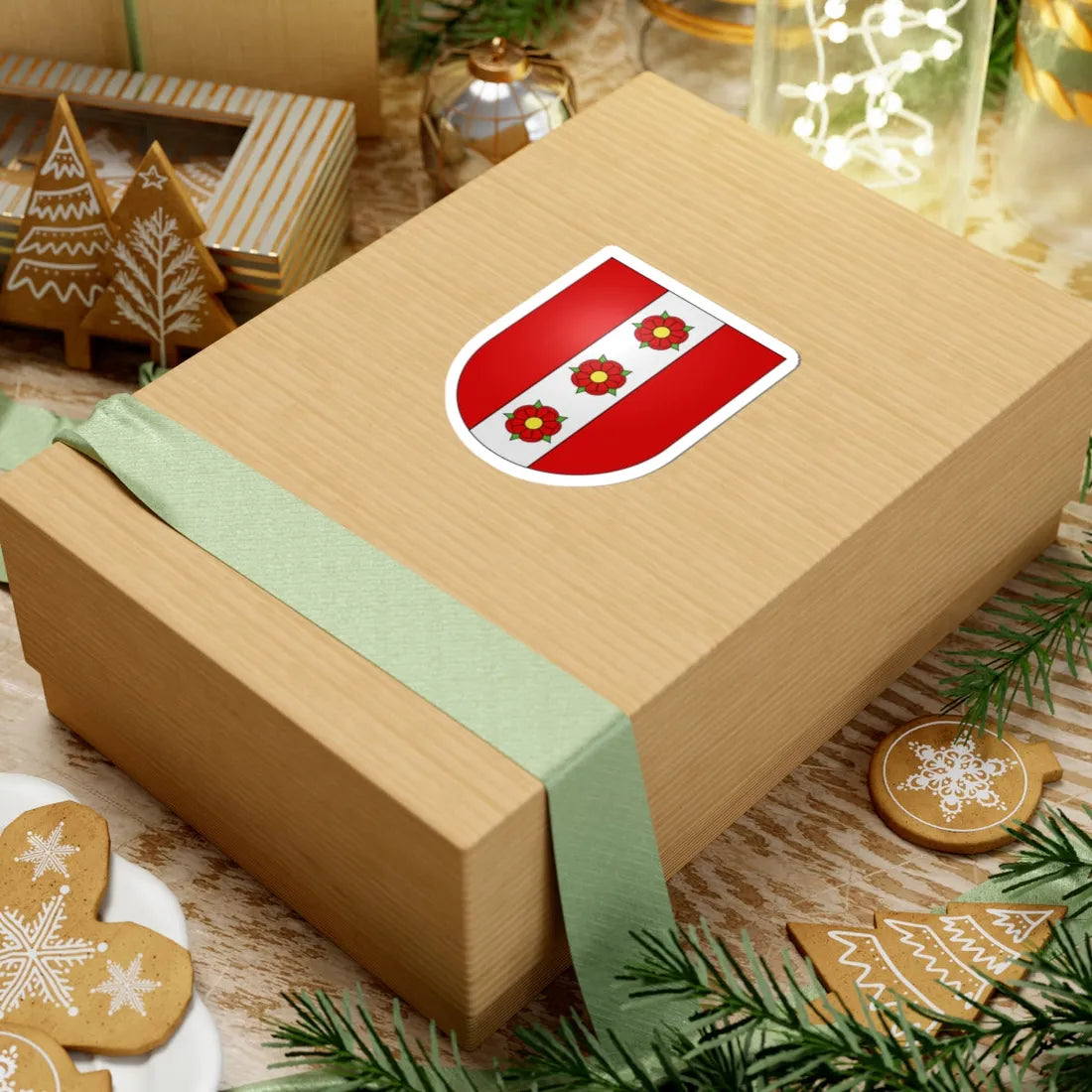 Morens-coat of arms (Switzerland) (Coat of Arms) STICKER Vinyl Kiss-Cut Decal - The Sticker Space