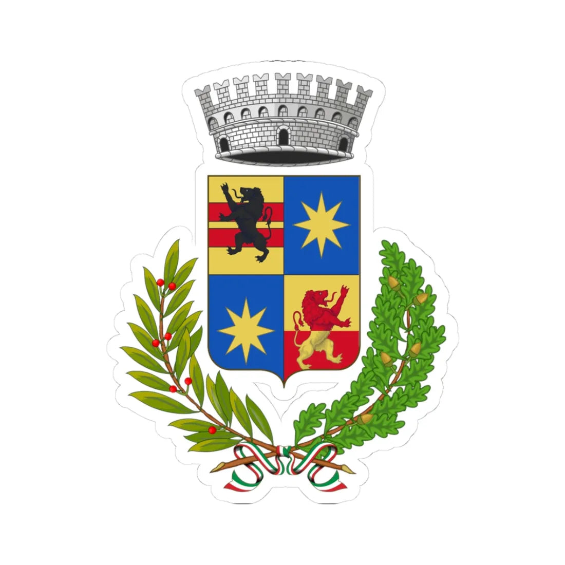 Morgex-Stemma (Italy) (Coat of Arms) STICKER Vinyl Kiss-Cut Decal 3 Inch White - The Sticker Space