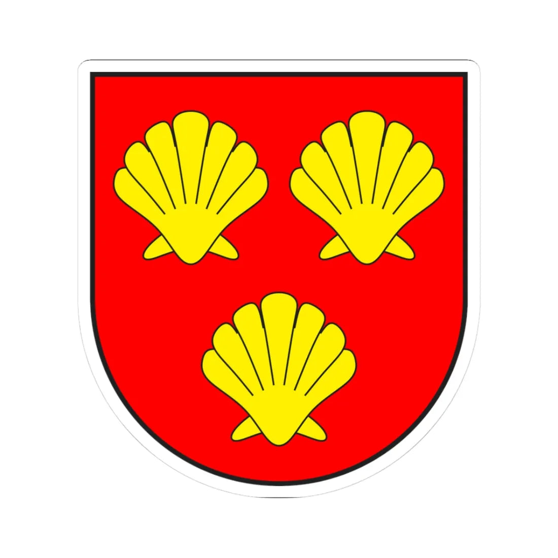 Morissen wappen (Switzerland) (Coat of Arms) STICKER Vinyl Kiss-Cut Decal 3 Inch White - The Sticker Space