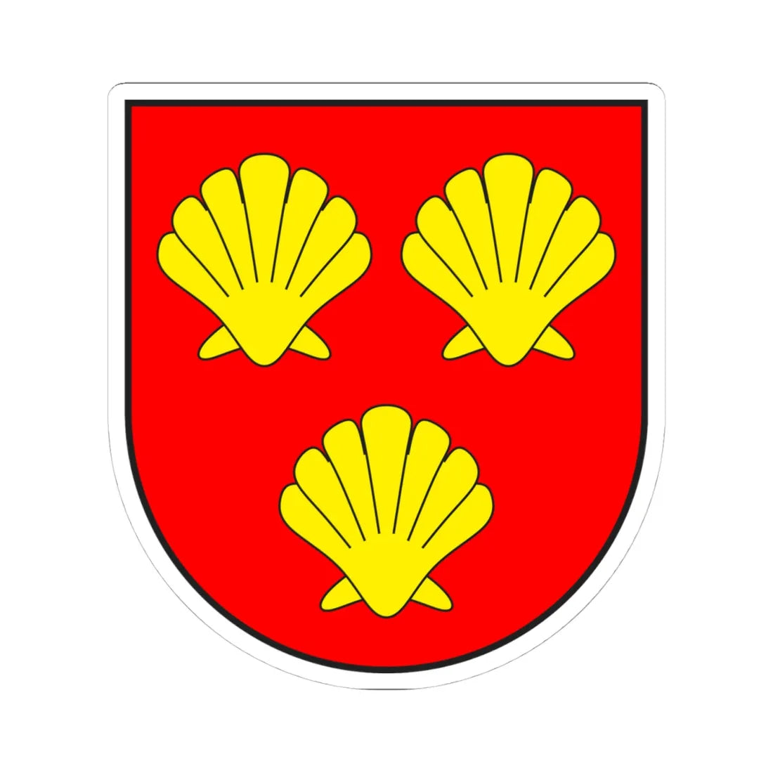 Morissen wappen (Switzerland) (Coat of Arms) STICKER Vinyl Kiss-Cut Decal 4 Inch White - The Sticker Space