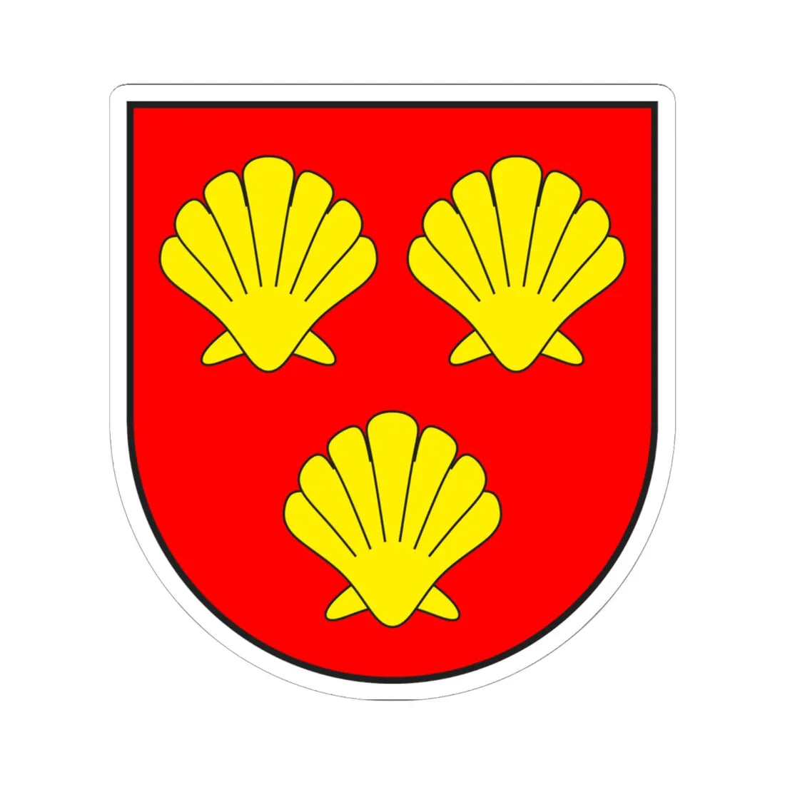 Morissen wappen (Switzerland) (Coat of Arms) STICKER Vinyl Kiss-Cut Decal 6 Inch White - The Sticker Space