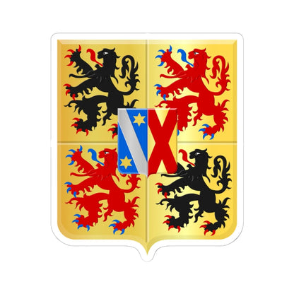 Morlanwelz wapen (Belgium) (Coat of Arms) STICKER Vinyl Kiss-Cut Decal 6 Inch White - The Sticker Space