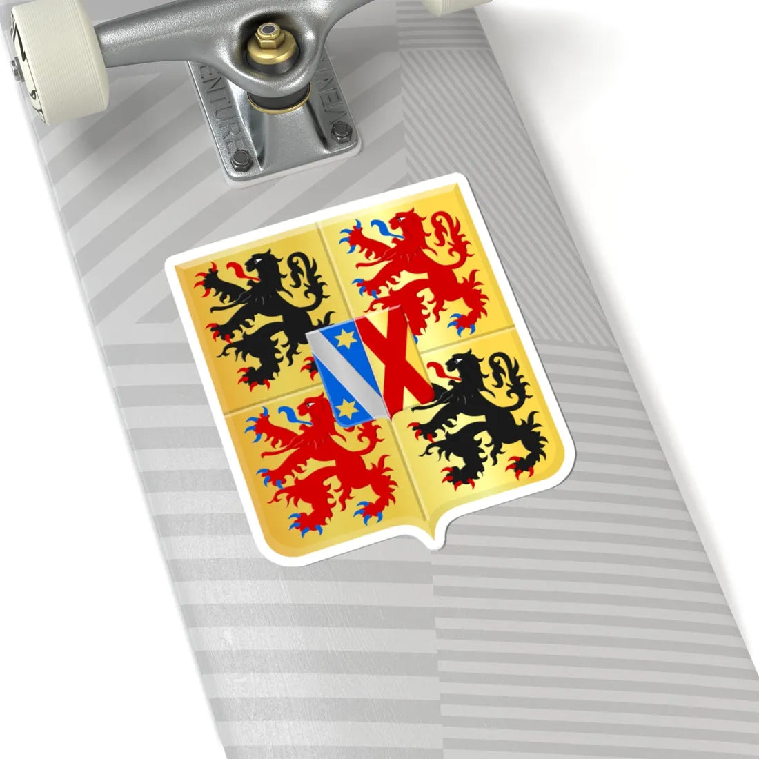 Morlanwelz wapen (Belgium) (Coat of Arms) STICKER Vinyl Kiss-Cut Decal - The Sticker Space