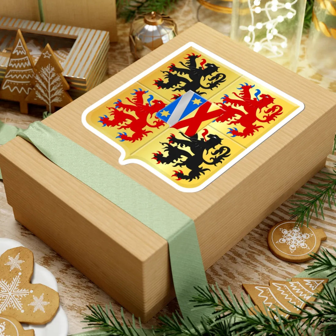 Morlanwelz wapen (Belgium) (Coat of Arms) STICKER Vinyl Kiss-Cut Decal - The Sticker Space