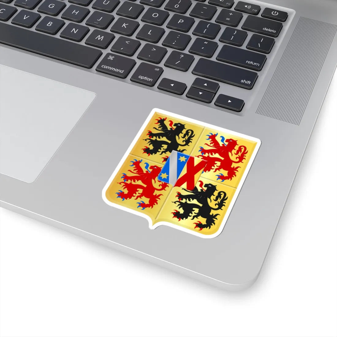 Morlanwelz wapen (Belgium) (Coat of Arms) STICKER Vinyl Kiss-Cut Decal - The Sticker Space