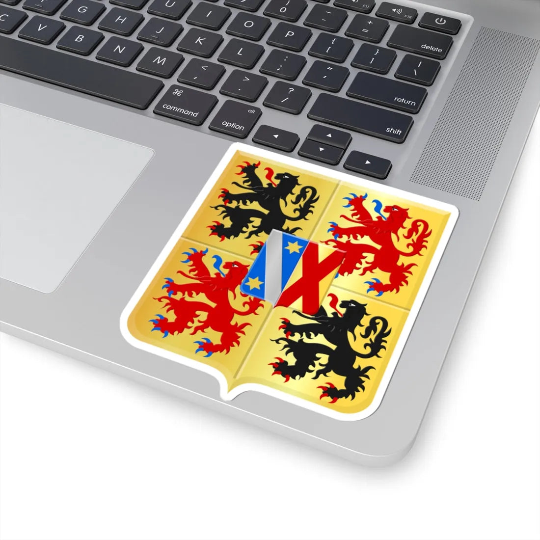 Morlanwelz wapen (Belgium) (Coat of Arms) STICKER Vinyl Kiss-Cut Decal - The Sticker Space