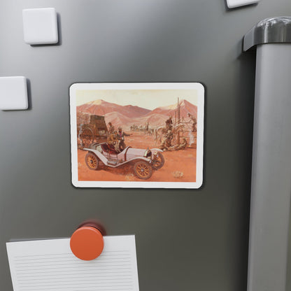 Morning Coffee, 1912 Moon Raceabout, Great Moments in Early American Motoring, 1971 (Magazine Illustration) Refrigerator Magnet-The Sticker Space