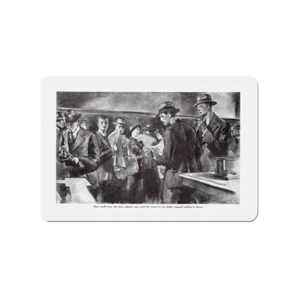 Morning Extra, The American Boy, September, 1933 (Magazine Illustration) Refrigerator Magnet 3 Inch - The Sticker Space