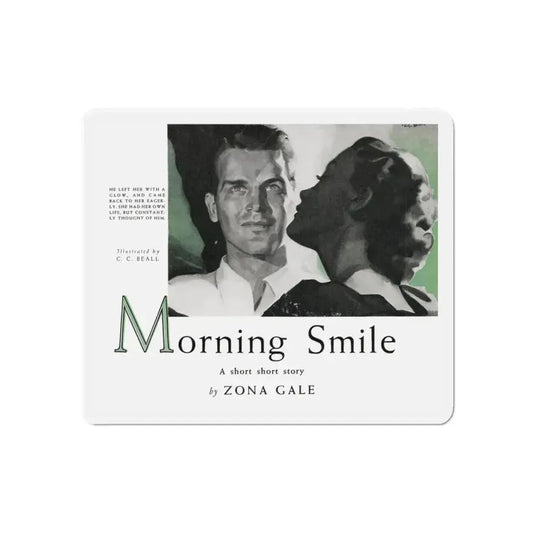 Morning Smile, Rebook, January 1938 (Magazine Illustration) Refrigerator Magnet 6 Inch Die-Cut - The Sticker Space