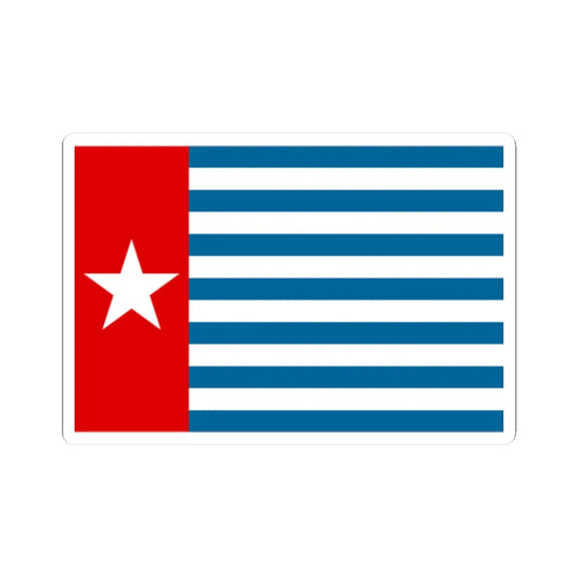 Morning Star flag (Indonesia) STICKER Vinyl Kiss-Cut Decal 2 Inch White - The Sticker Space