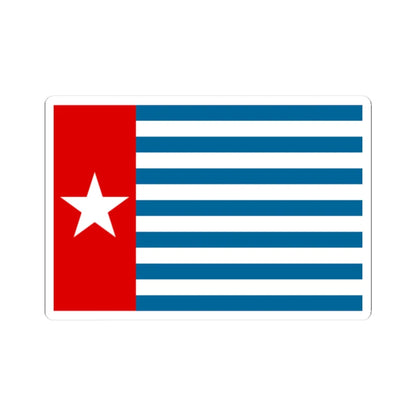 Morning Star flag (Indonesia) STICKER Vinyl Kiss-Cut Decal 3 Inch White - The Sticker Space