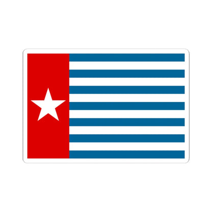 Morning Star flag (Indonesia) STICKER Vinyl Kiss-Cut Decal 6 Inch White - The Sticker Space