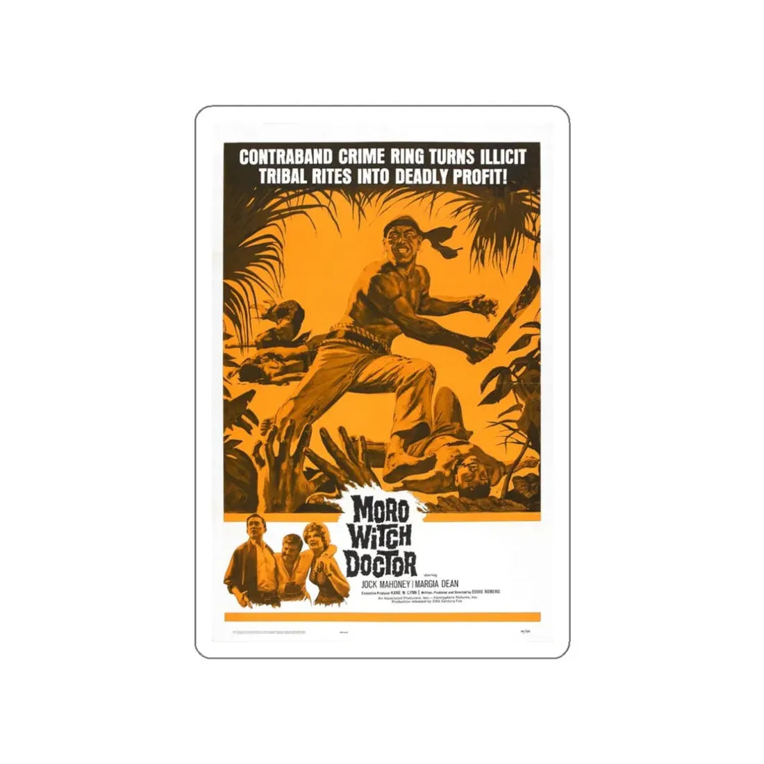 MORO WITCH DOCTOR 1964 Movie Poster STICKER Vinyl Die-Cut Decal - The Sticker Space