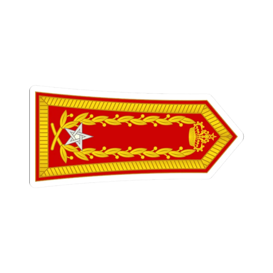 Moroccan Army Maréchal Rotated (Morocco) (Military Rank) STICKER Vinyl Kiss-Cut Decal 2 Inch White - The Sticker Space