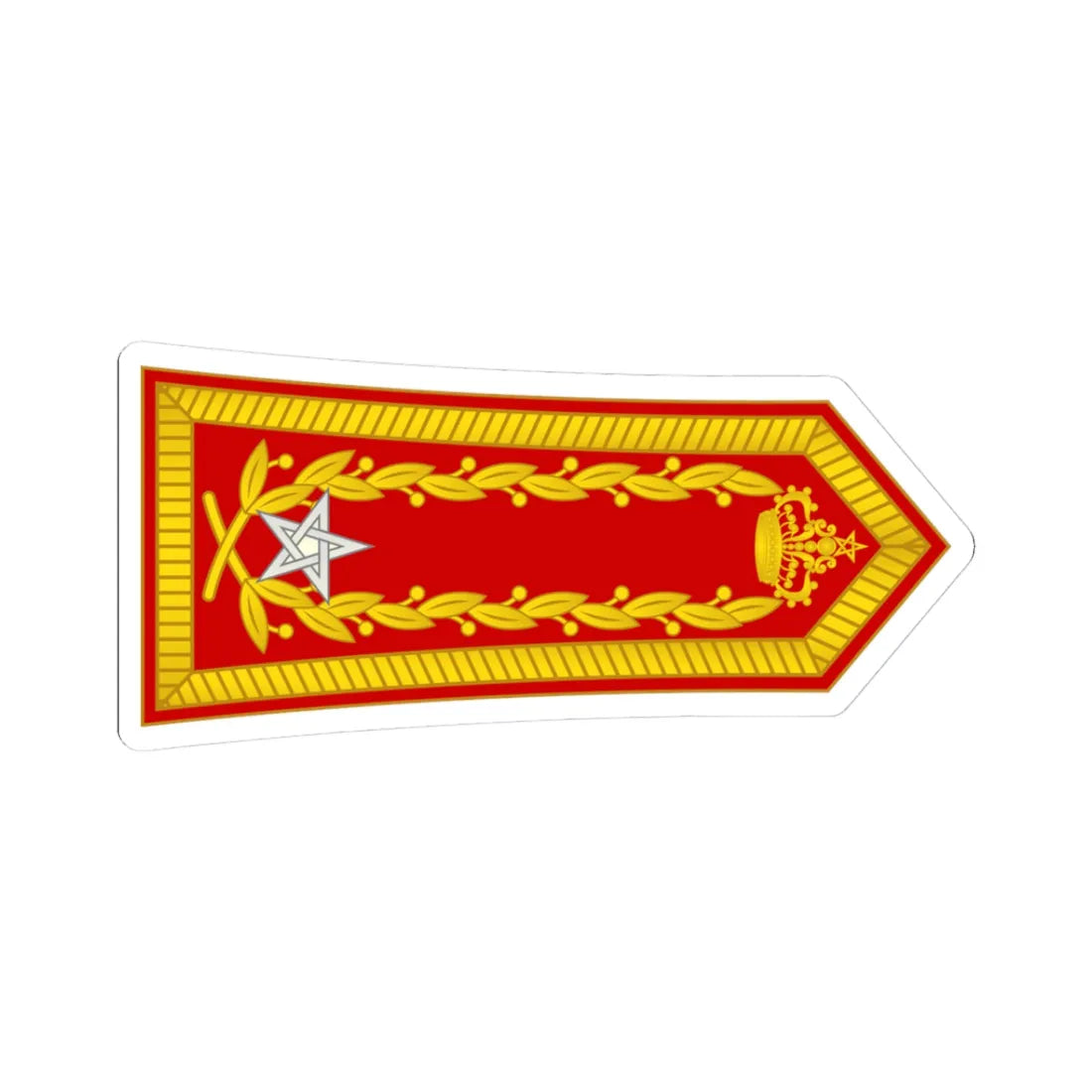 Moroccan Army Maréchal Rotated (Morocco) (Military Rank) STICKER Vinyl Kiss-Cut Decal 3 Inch White - The Sticker Space