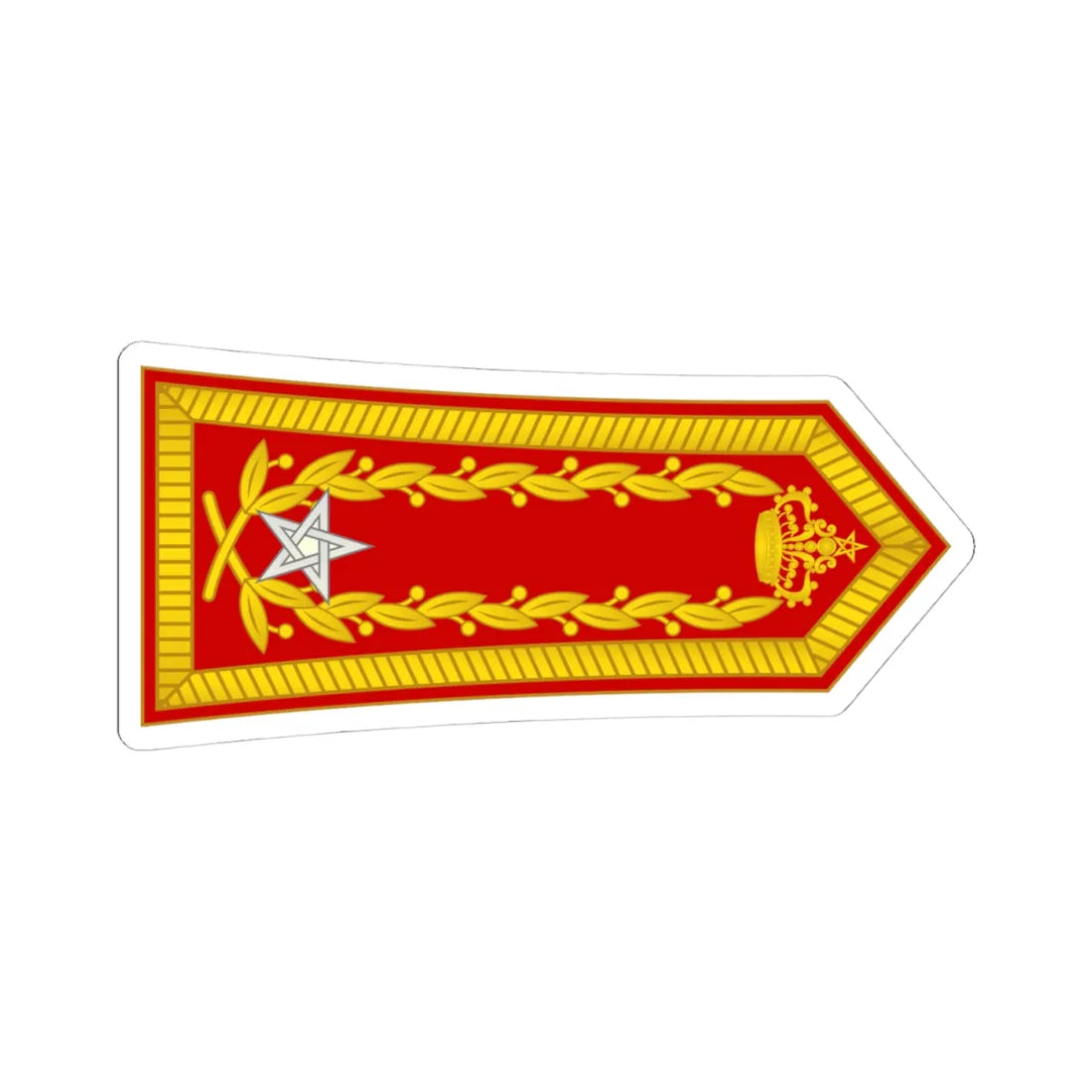 Moroccan Army Maréchal Rotated (Morocco) (Military Rank) STICKER Vinyl Kiss-Cut Decal 4 Inch White - The Sticker Space