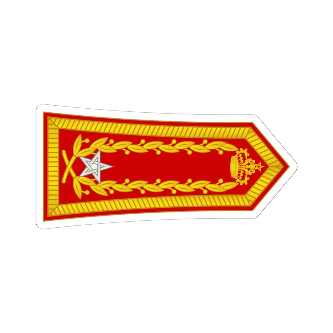 Moroccan Army Maréchal Rotated (Morocco) (Military Rank) STICKER Vinyl Kiss-Cut Decal 6 Inch White - The Sticker Space