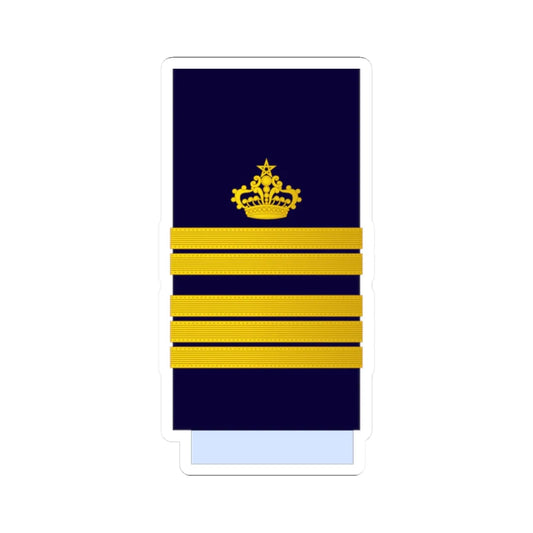 Morocco AirForce OF 5b Sleeve (Morocco) (Military Rank) STICKER Vinyl Kiss-Cut Decal 2 Inch White - The Sticker Space