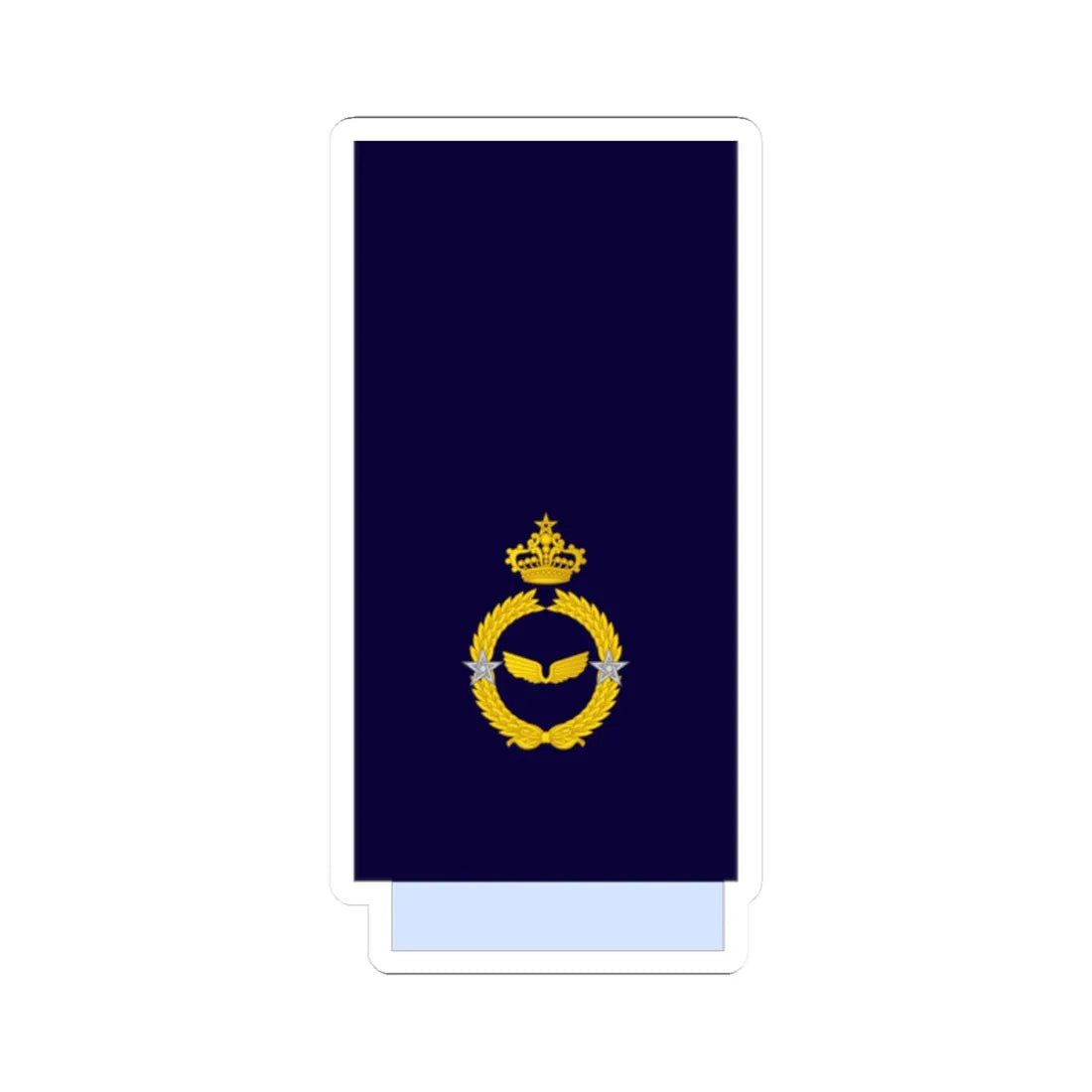 Morocco AirForce OF 6 Sleeve (Morocco) (Military Rank) STICKER Vinyl Kiss-Cut Decal 2 Inch White - The Sticker Space
