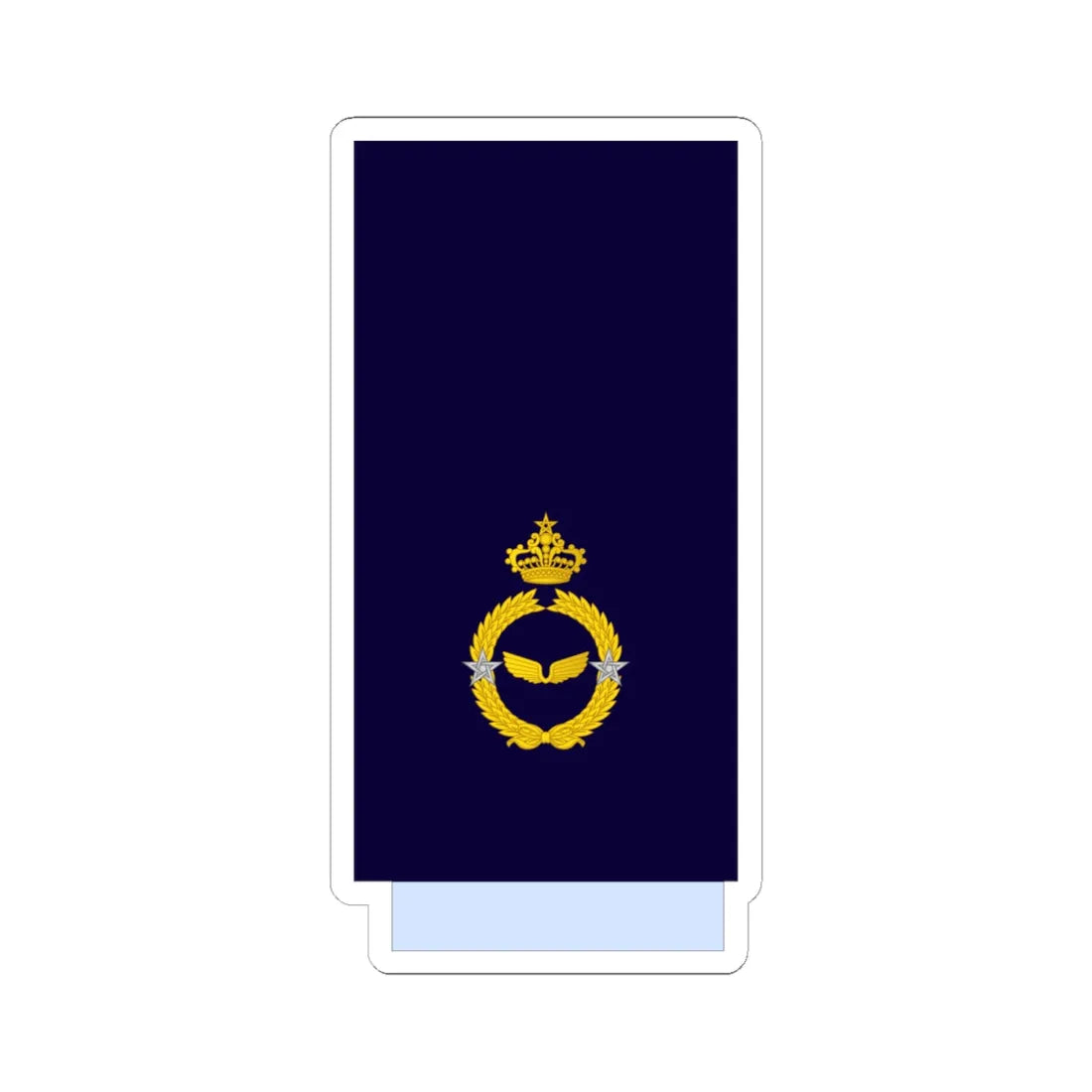 Morocco AirForce OF 6 Sleeve (Morocco) (Military Rank) STICKER Vinyl Kiss-Cut Decal 6 Inch White - The Sticker Space