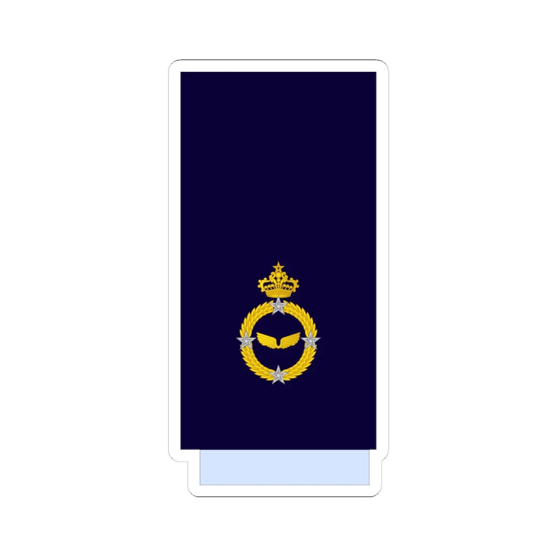 Morocco AirForce OF 8 Sleeve (Morocco) (Military Rank) STICKER Vinyl Kiss-Cut Decal 4 Inch White - The Sticker Space