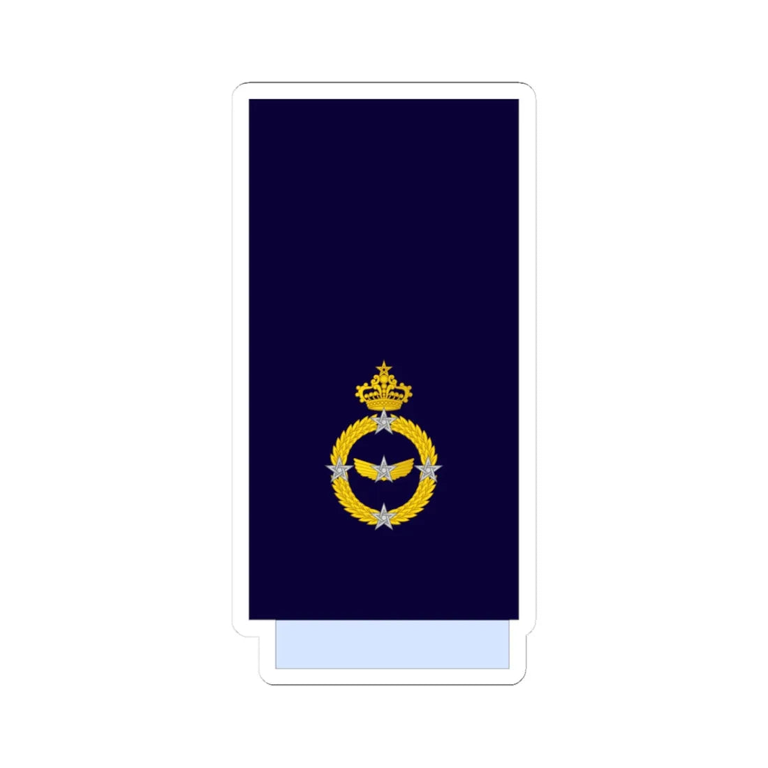 Morocco AirForce OF 9 Sleeve (Morocco) (Military Rank) STICKER Vinyl Kiss-Cut Decal 3 Inch White - The Sticker Space