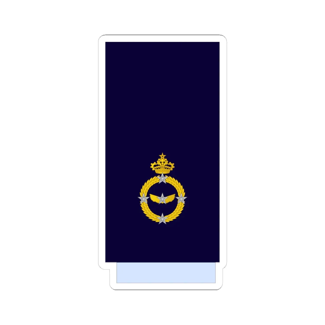 Morocco AirForce OF 9 Sleeve (Morocco) (Military Rank) STICKER Vinyl Kiss-Cut Decal 4 Inch White - The Sticker Space