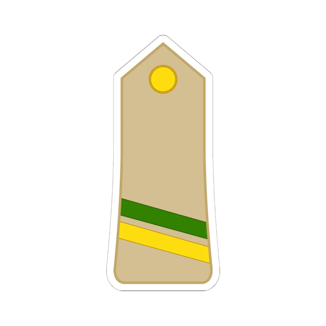 Morocco Army OR 4 (Morocco) (Military Rank) STICKER Vinyl Kiss-Cut Decal 6 Inch White - The Sticker Space