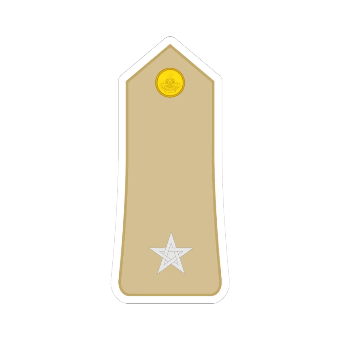 Morocco Army OR 8 (Morocco) (Military Rank) STICKER Vinyl Kiss-Cut Decal 3 Inch White - The Sticker Space