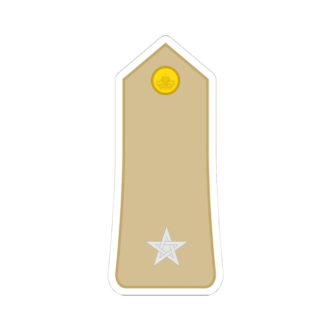 Morocco Army OR 8 (Morocco) (Military Rank) STICKER Vinyl Kiss-Cut Decal 4 Inch White - The Sticker Space