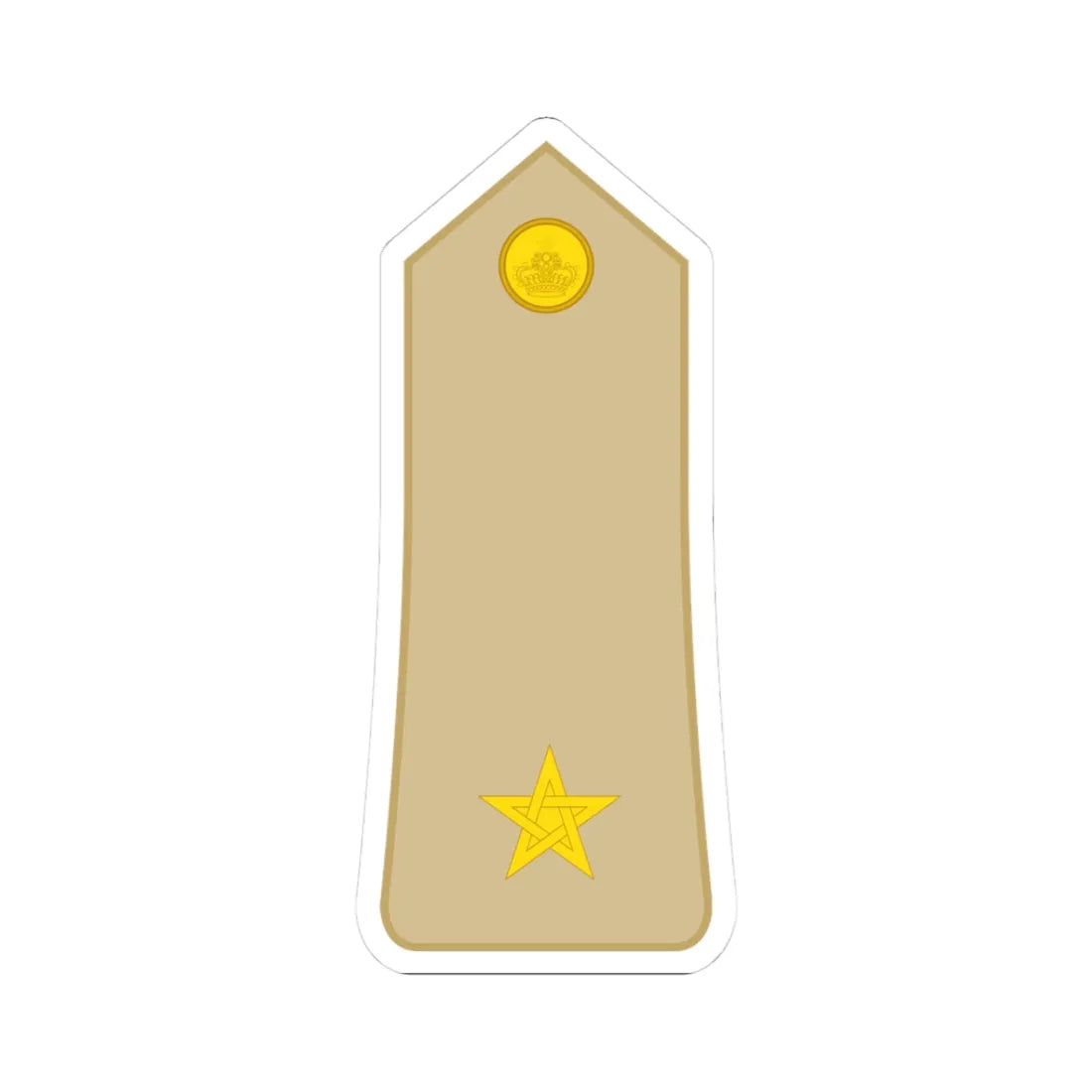 Morocco Army OR 9 (Morocco) (Military Rank) STICKER Vinyl Kiss-Cut Decal 3 Inch White - The Sticker Space