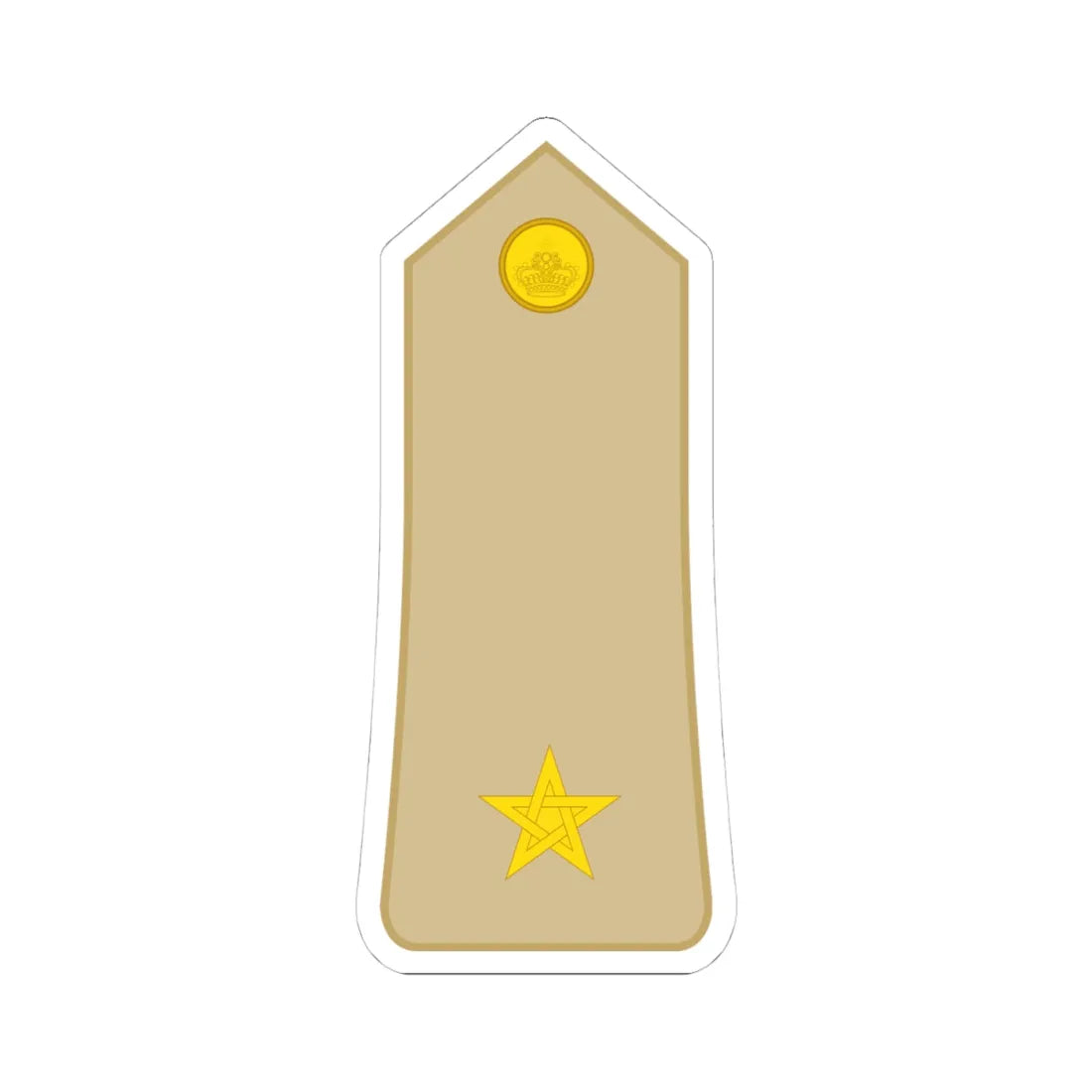 Morocco Army OR 9 (Morocco) (Military Rank) STICKER Vinyl Kiss-Cut Decal 4 Inch White - The Sticker Space