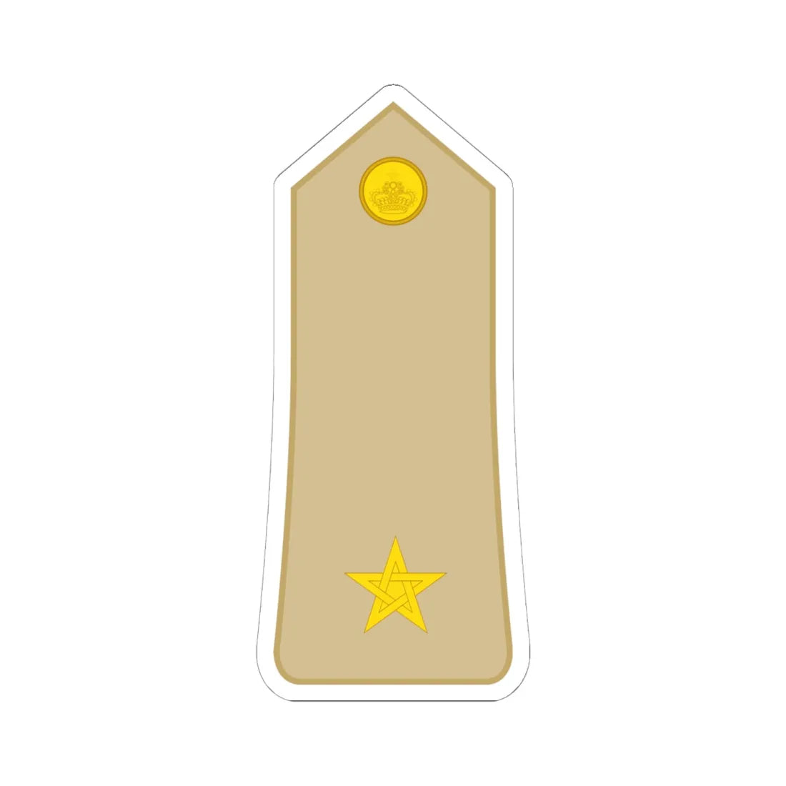 Morocco Army OR 9 (Morocco) (Military Rank) STICKER Vinyl Kiss-Cut Decal 6 Inch White - The Sticker Space