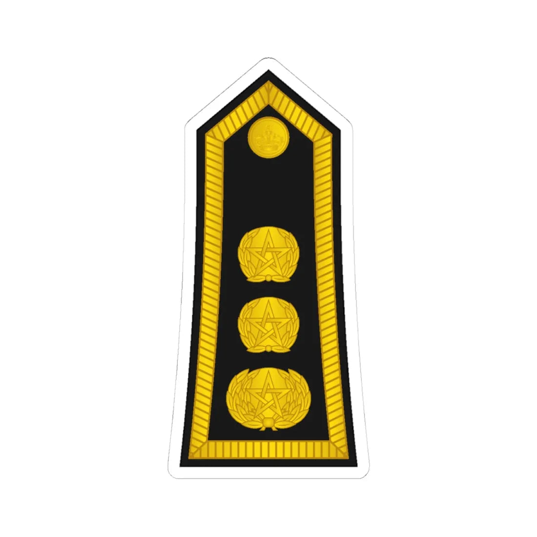 Morocco Gendarmerie OF 5a (Morocco) (Military Rank) STICKER Vinyl Kiss-Cut Decal 4 Inch White - The Sticker Space