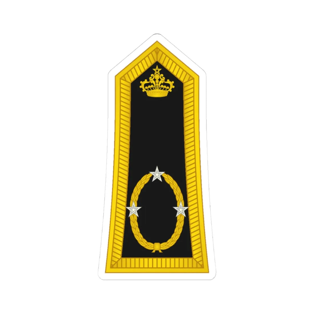 Morocco Gendarmerie OF 7 (Morocco) (Military Rank) STICKER Vinyl Kiss-Cut Decal 3 Inch White - The Sticker Space
