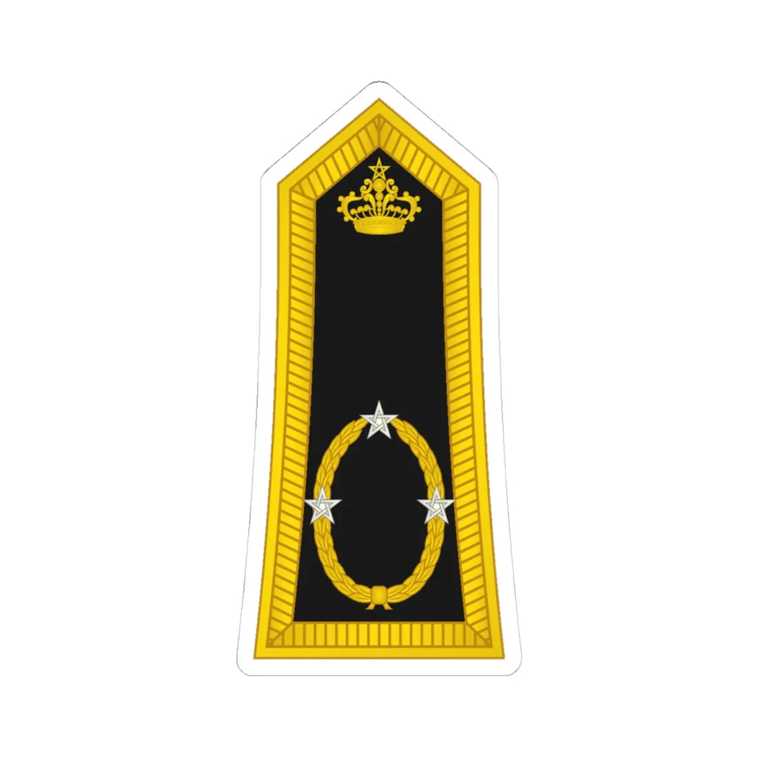 Morocco Gendarmerie OF 7 (Morocco) (Military Rank) STICKER Vinyl Kiss-Cut Decal 4 Inch White - The Sticker Space