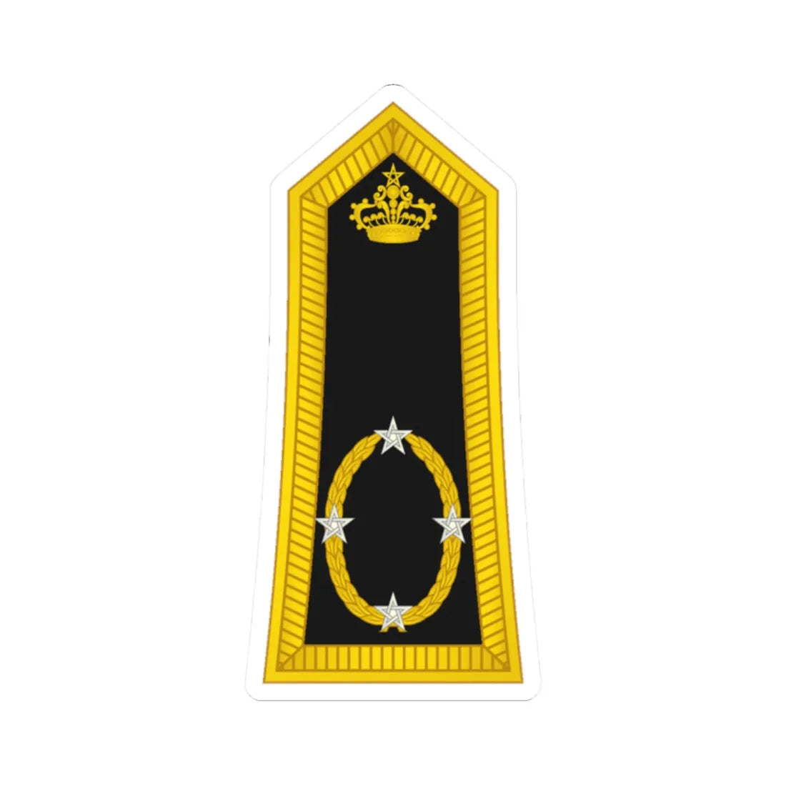Morocco Gendarmerie OF 8 (Morocco) (Military Rank) STICKER Vinyl Kiss-Cut Decal 2 Inch White - The Sticker Space