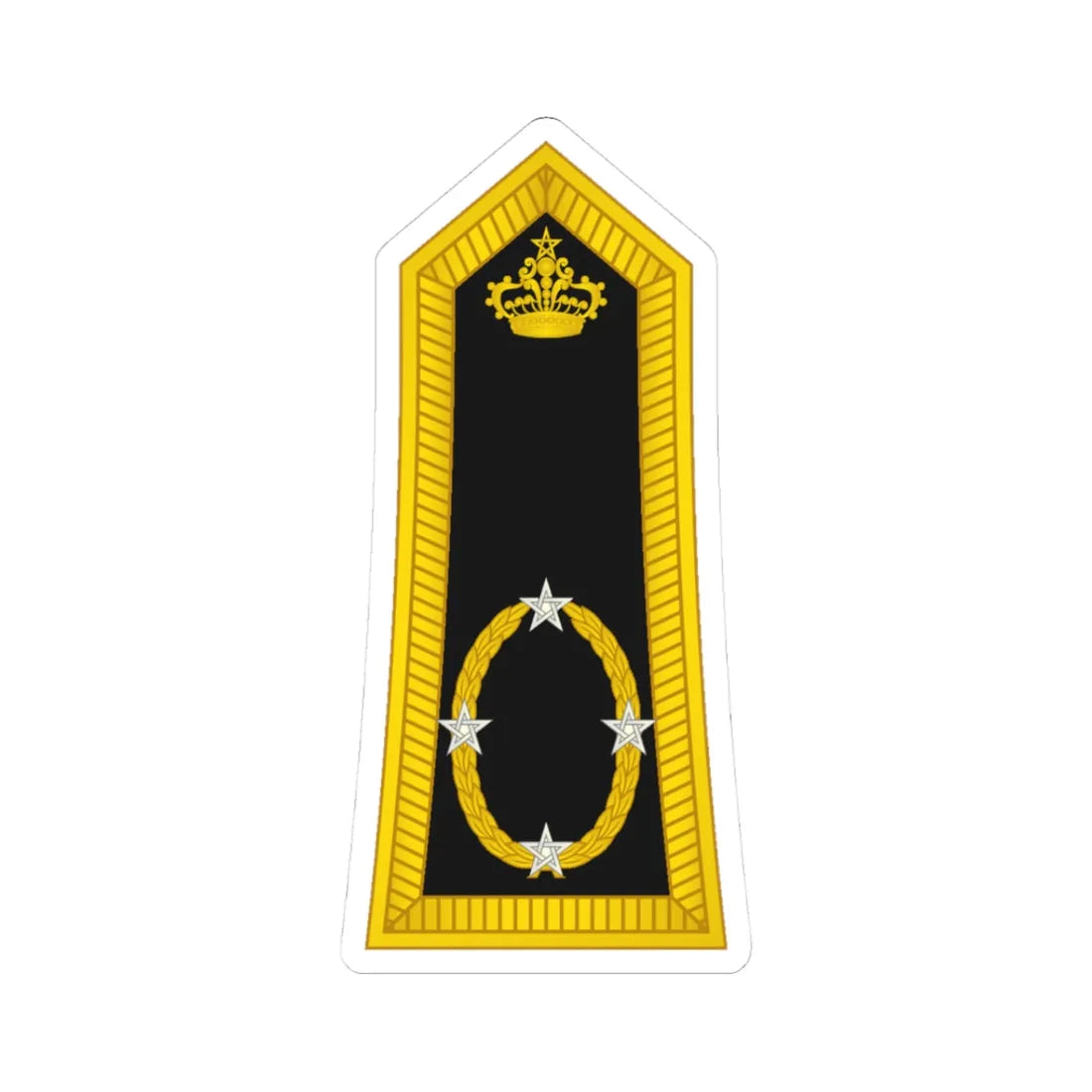 Morocco Gendarmerie OF 8 (Morocco) (Military Rank) STICKER Vinyl Kiss-Cut Decal 3 Inch White - The Sticker Space
