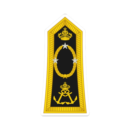 Morocco Navy OF 7 (Morocco) (Military Rank) STICKER Vinyl Kiss-Cut Decal 2 Inch White - The Sticker Space