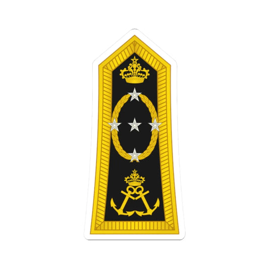 Morocco Navy OF 9 (Morocco) (Military Rank) STICKER Vinyl Kiss-Cut Decal 2 Inch White - The Sticker Space